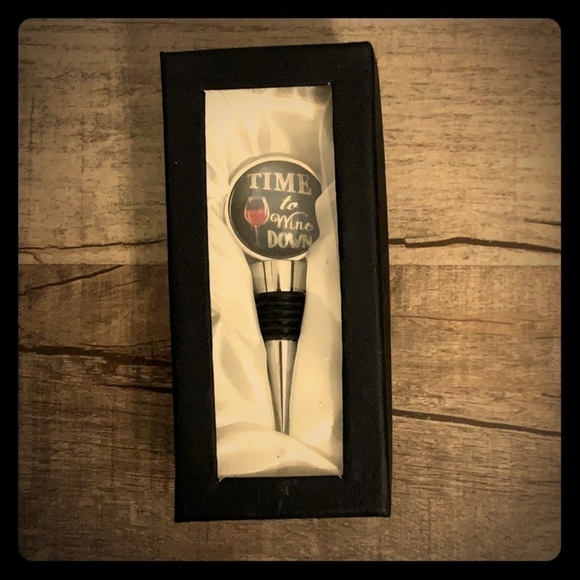 COPY - 💙3 for $20💙Time to wine down bottle stopper - Picture 1 of 3